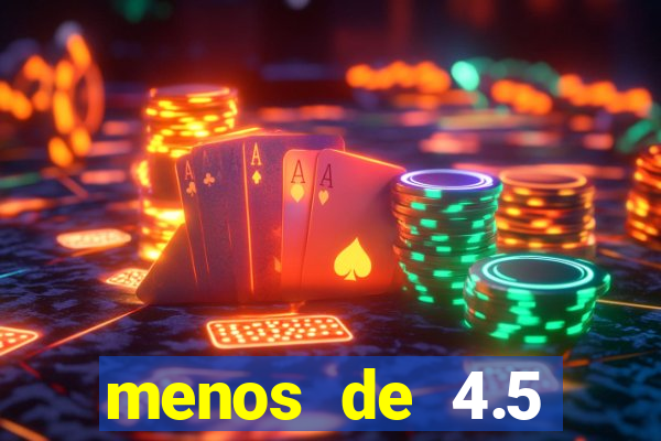 menos de 4.5 escanteios o que significa